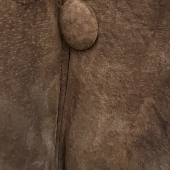 Greg Bell Brown Suede Leather jacket coat faux fur lined women’s size Large - Picture 3 of 7